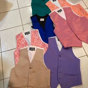 Vests-Lot of 12.  Cardi Kids/Men’s  Vests - Multicolor Collection 12
